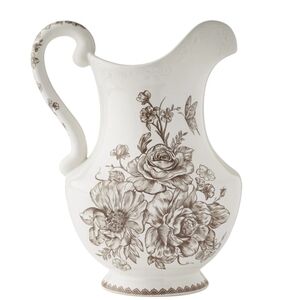 ❤️ 2025 The Pioneer Woman Agatha Brown Floral 2 Quart Pitcher